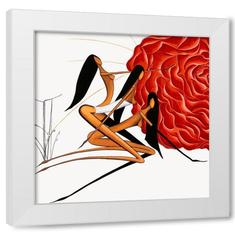 Eclosions de Charmes  I White Modern Wood Framed Art Print by Natacha L.