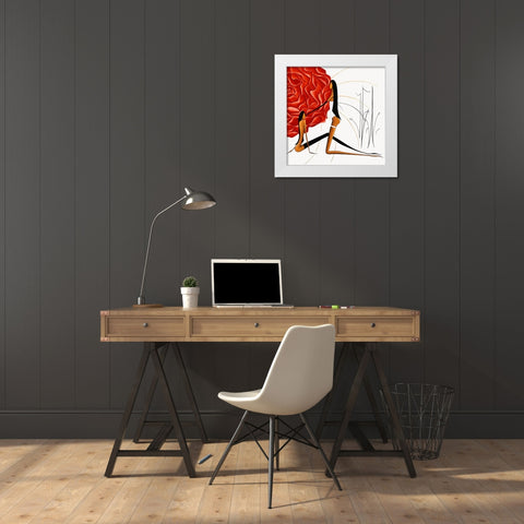 Eclosions de Charmes  II White Modern Wood Framed Art Print by Natacha L.