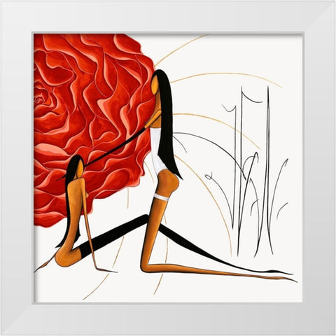 Eclosions de Charmes  II White Modern Wood Framed Art Print by Natacha L.