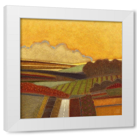 The Sun comes Up White Modern Wood Framed Art Print by van Hoek, Rob