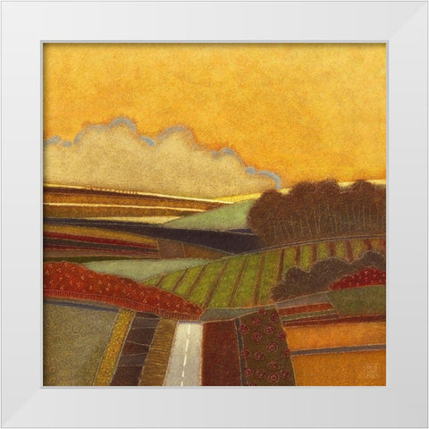 The Sun comes Up White Modern Wood Framed Art Print by van Hoek, Rob