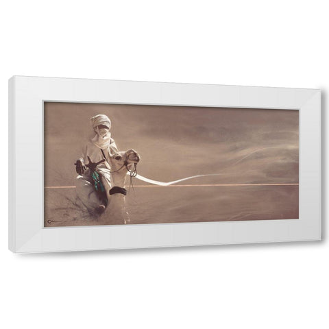 Le Mehari blanc White Modern Wood Framed Art Print by Cazal, Cedric