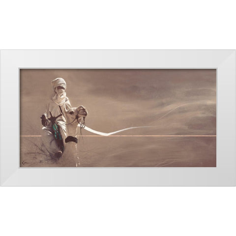 Le Mehari blanc White Modern Wood Framed Art Print by Cazal, Cedric