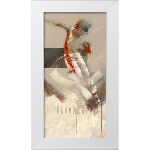 Romeo White Modern Wood Framed Art Print by Meijering, Kitty