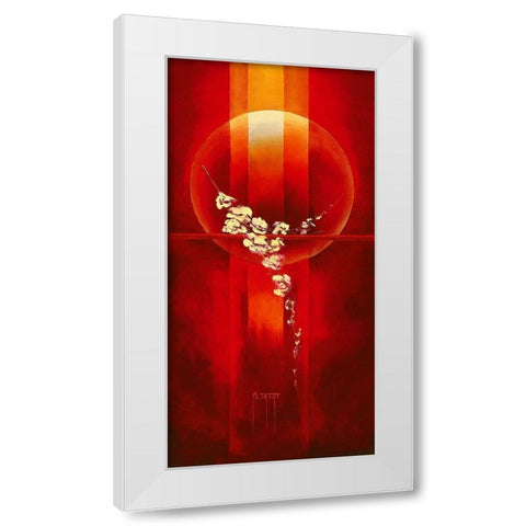 Elevation White Modern Wood Framed Art Print by Triki, Bernadette