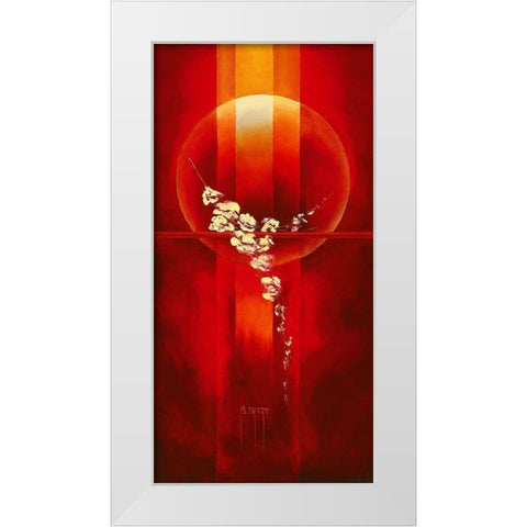 Elevation White Modern Wood Framed Art Print by Triki, Bernadette