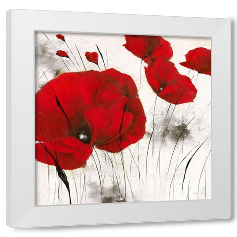 Pavot d hiver VI White Modern Wood Framed Art Print by Zacher-Finet, Isabelle
