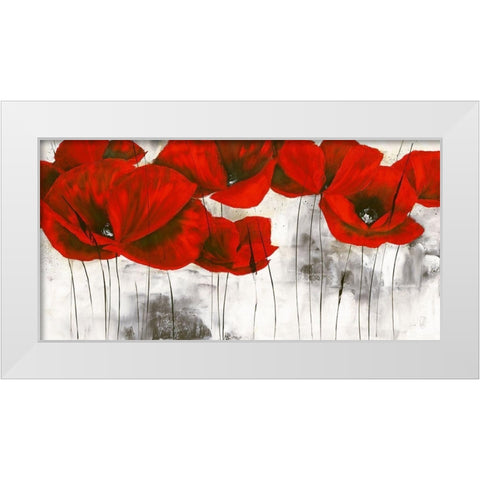 Pavot d hiver III White Modern Wood Framed Art Print by Zacher-Finet, Isabelle