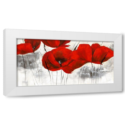 Pavot d hiver IV White Modern Wood Framed Art Print by Zacher-Finet, Isabelle
