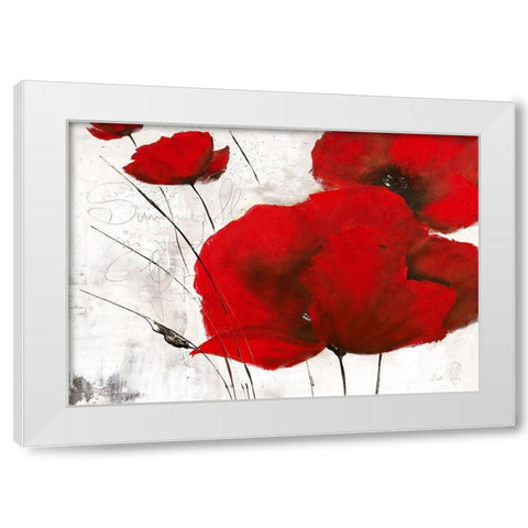 Pavot d hiver II White Modern Wood Framed Art Print by Zacher-Finet, Isabelle