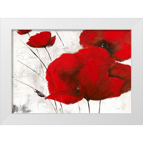 Pavot d hiver II White Modern Wood Framed Art Print by Zacher-Finet, Isabelle