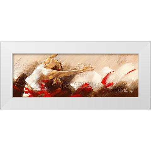 Celebrate White Modern Wood Framed Art Print by Meijering, Kitty