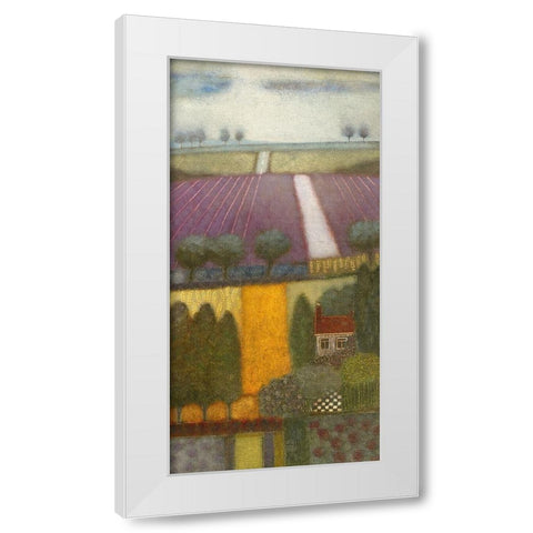Eternal Summers White Modern Wood Framed Art Print by van Hoek, Rob