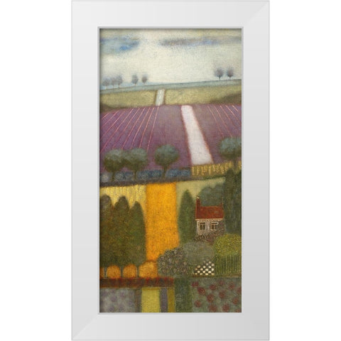 Eternal Summers White Modern Wood Framed Art Print by van Hoek, Rob