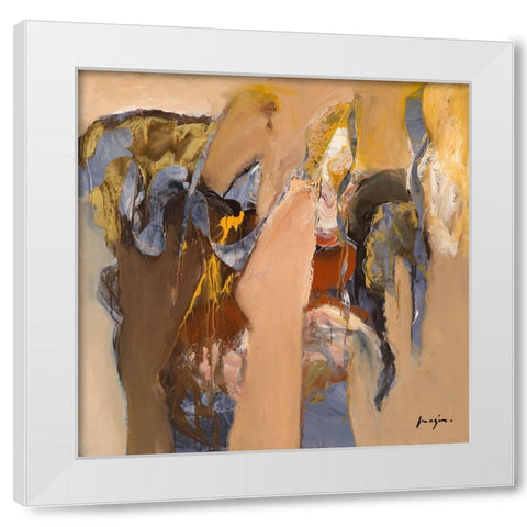 Variations abstraites XV White Modern Wood Framed Art Print by Magis, Pascal