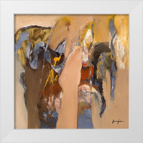 Variations abstraites XV White Modern Wood Framed Art Print by Magis, Pascal