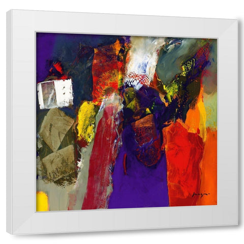 Variations abstraites XVI White Modern Wood Framed Art Print by Magis, Pascal