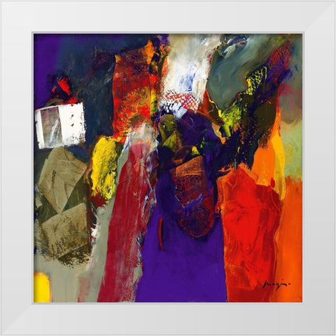 Variations abstraites XVI White Modern Wood Framed Art Print by Magis, Pascal