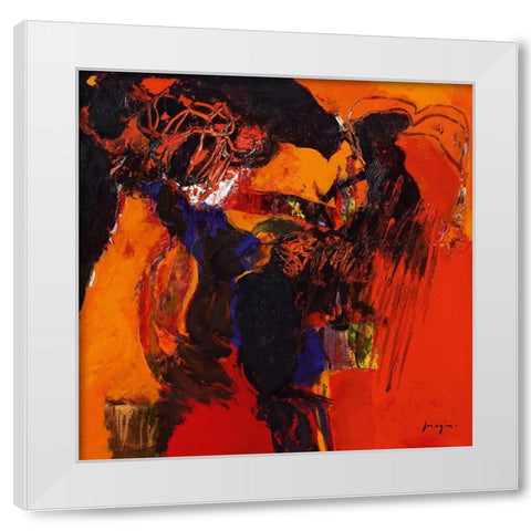 Variations abstraites XVII White Modern Wood Framed Art Print by Magis, Pascal