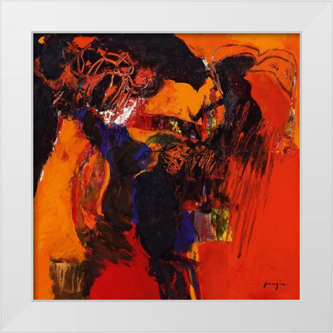 Variations abstraites XVII White Modern Wood Framed Art Print by Magis, Pascal