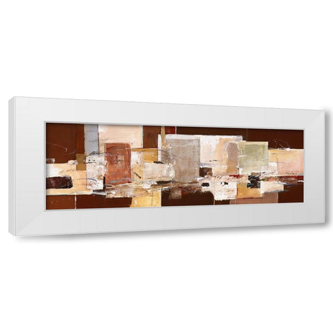 Abstract Harmony IX White Modern Wood Framed Art Print by van der Werf, Ron