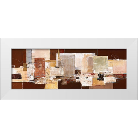 Abstract Harmony IX White Modern Wood Framed Art Print by van der Werf, Ron