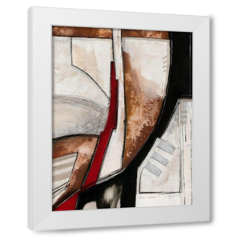 Diagonale rosso II White Modern Wood Framed Art Print by Alba, Andreas