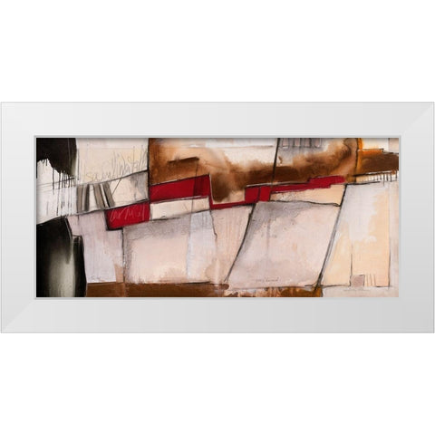 Quasi diagonal White Modern Wood Framed Art Print by Alba, Andreas