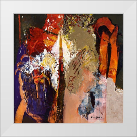 Variations abstraites X White Modern Wood Framed Art Print by Magis, Pascal