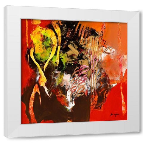Variations abstraites XI White Modern Wood Framed Art Print by Magis, Pascal