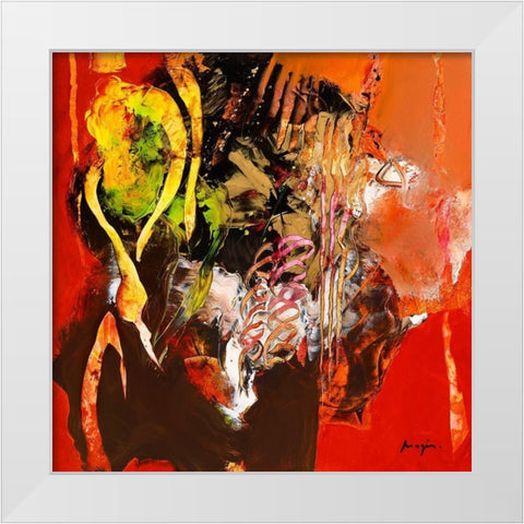 Variations abstraites XI White Modern Wood Framed Art Print by Magis, Pascal