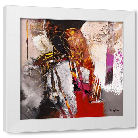 Variations abstraites XII White Modern Wood Framed Art Print by Magis, Pascal
