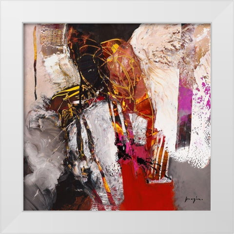 Variations abstraites XII White Modern Wood Framed Art Print by Magis, Pascal