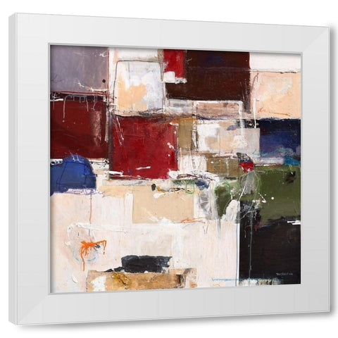Abstract Harmony VII White Modern Wood Framed Art Print by van der Werf, Ron
