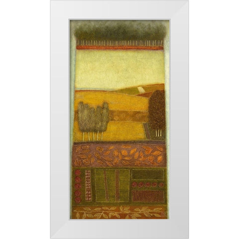 Autumn Song I White Modern Wood Framed Art Print by van Hoek, Rob