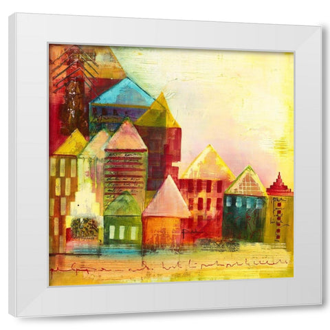 Corazon VII White Modern Wood Framed Art Print by Leys, Gemma