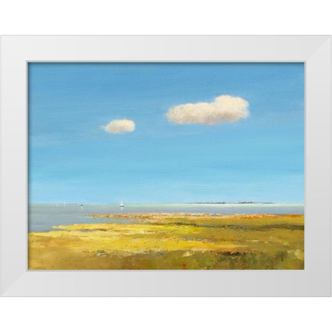 Nice sailing day White Modern Wood Framed Art Print by Groenhart, Jan