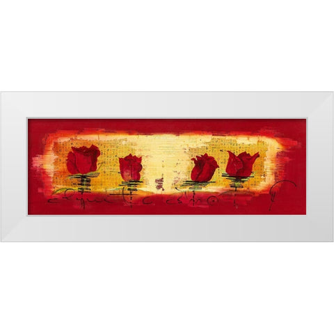 Aqui te amo IV White Modern Wood Framed Art Print by Leys, Gemma