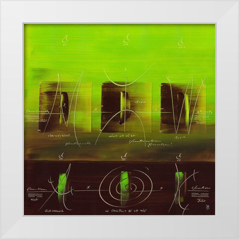 Sens et non sens VII White Modern Wood Framed Art Print by Becam, Carole