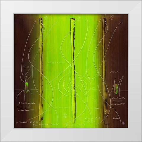 Sens et non sens VIII White Modern Wood Framed Art Print by Becam, Carole