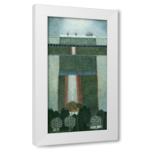 And we re all going somewhere White Modern Wood Framed Art Print by van Hoek, Rob