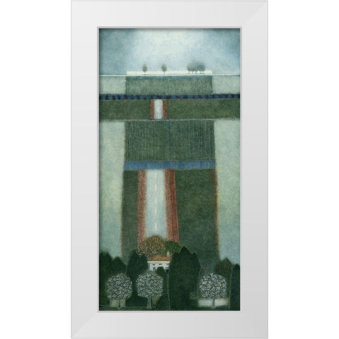 And we re all going somewhere White Modern Wood Framed Art Print by van Hoek, Rob