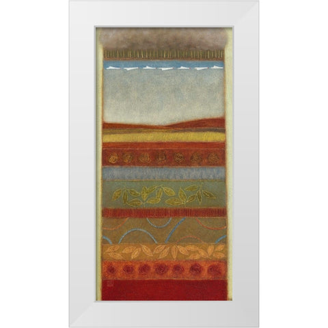 Autumn Song II White Modern Wood Framed Art Print by van Hoek, Rob