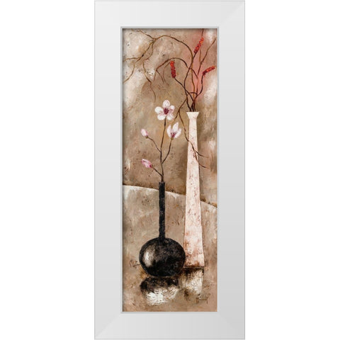 Zen attitude III White Modern Wood Framed Art Print by Mansart, Veronique