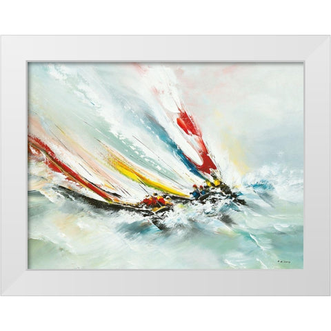 Bord a bord White Modern Wood Framed Art Print by de Courcy, Gerard