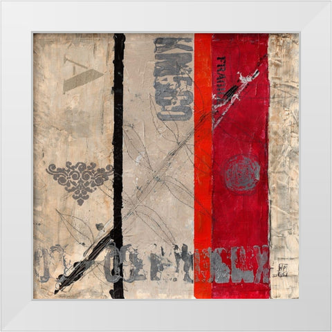 Fragile V White Modern Wood Framed Art Print by Engelmann, Marie-Pascale