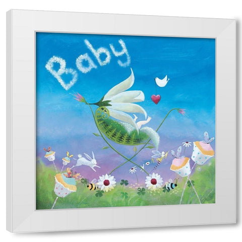 Baby I White Modern Wood Framed Art Print by McFaul, Lorrie