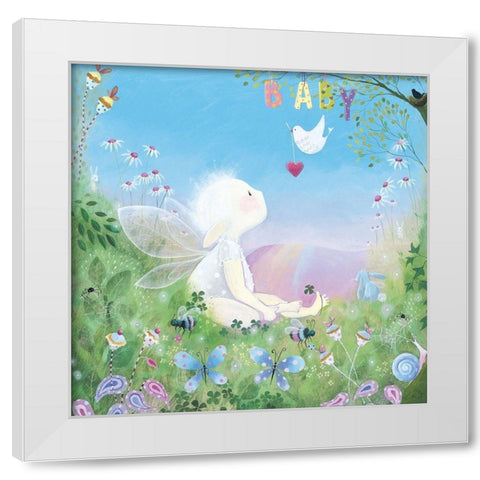 Baby II White Modern Wood Framed Art Print by McFaul, Lorrie