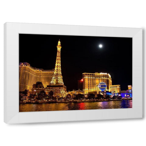 Paris-Vegas White Modern Wood Framed Art Print by Terrible, Aurelien