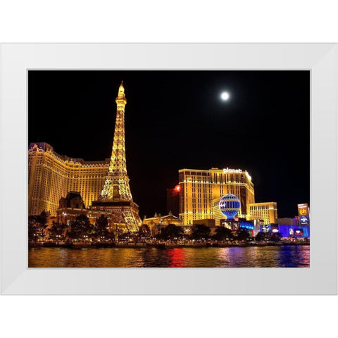 Paris-Vegas White Modern Wood Framed Art Print by Terrible, Aurelien
